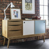 1950’s Style European Oak 20:20 Cabinet Triple Fronted
