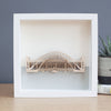 Laser cut 5 Tyne bridges in box frame