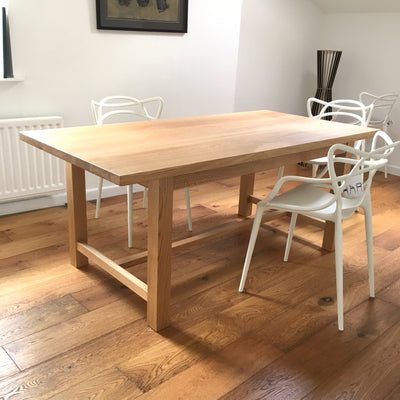 Handmade contemporary oak dining table