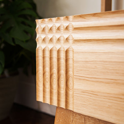 fluted cabinet detail