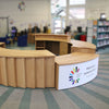 Circular Oak Reception Desk