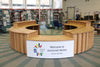 Circular Oak Reception Desk