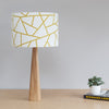 Handmade table lamp and shade with abstract geometric pattern [small]