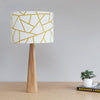 Handmade oak or walnut table lamp base only