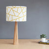 Handmade oak or walnut table lamp base only
