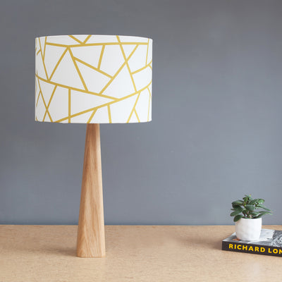 Handmade oak or walnut table lamp base only