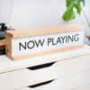 NOW PLAYING - wooden light box