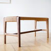 Danish Cord mid century bench in oak or walnut