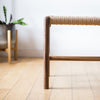 Danish Cord mid century bench in oak or walnut