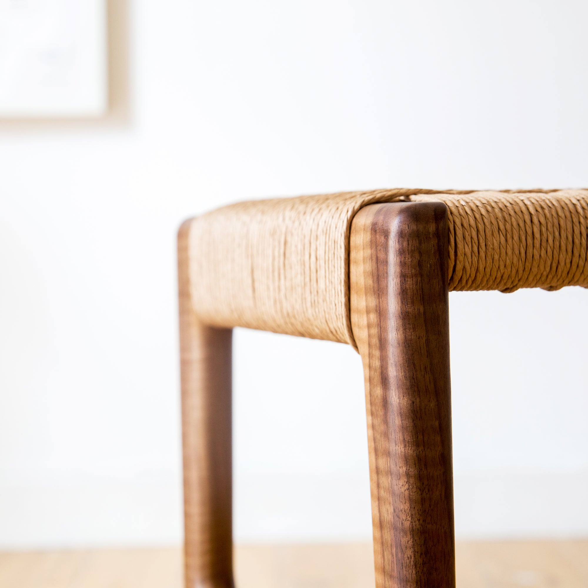 Danish Cord mid century bench in oak or walnut