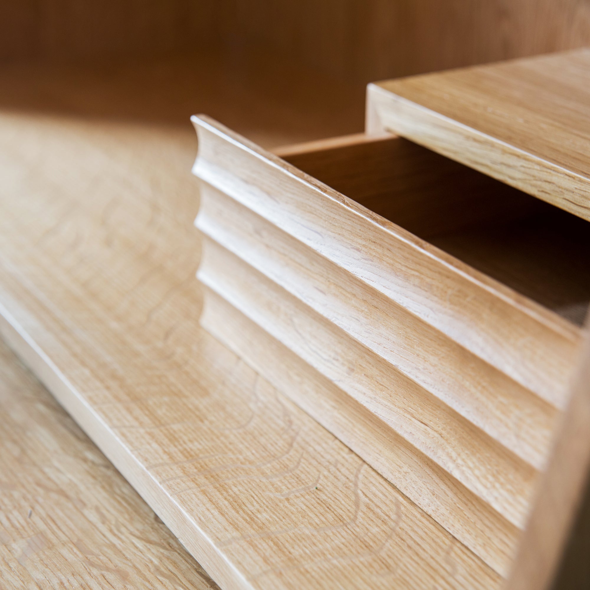 Midcentury Oak Drinks Cabinet