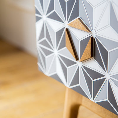 Geometric Formica Marquetry sideboard