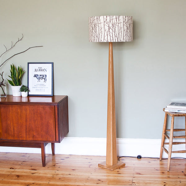 Handmade Oak Standard lamp base only - Nick James Design