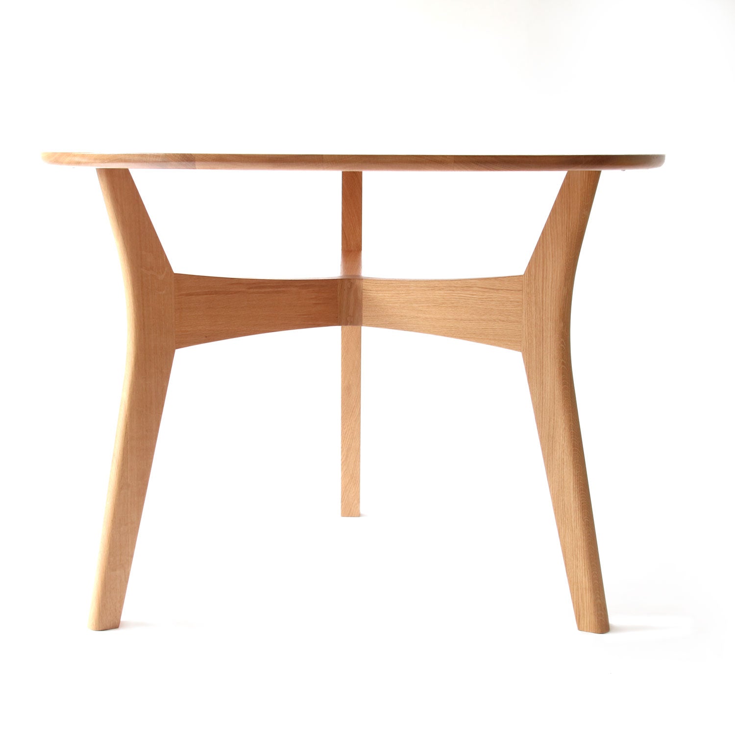 Handmade contemporary circular oak dining table