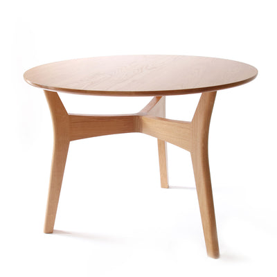 Handmade contemporary circular oak dining table