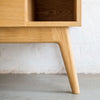 Solid oak drawers with fluted fronts