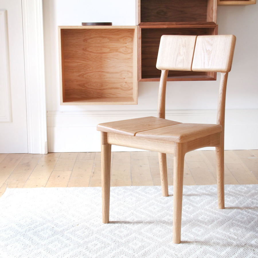 Handmade modern oak dining chair