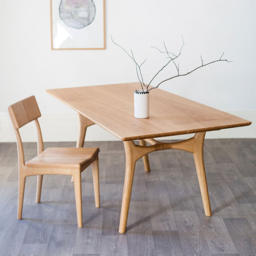 Handmade contemporary oak dining table - Nick James Design