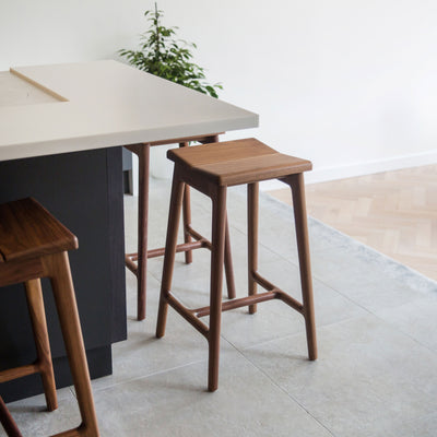 Handmade modern large oak stool