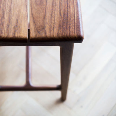 Handmade modern large oak stool