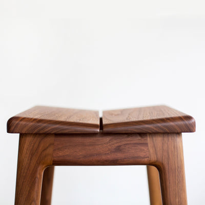 Handmade modern large oak stool