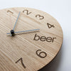 wooden beer clock