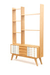 European Oak Retro Sideboard With Formica Patterning