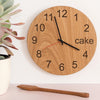 Cake O’clock - Wooden clock for cake lovers