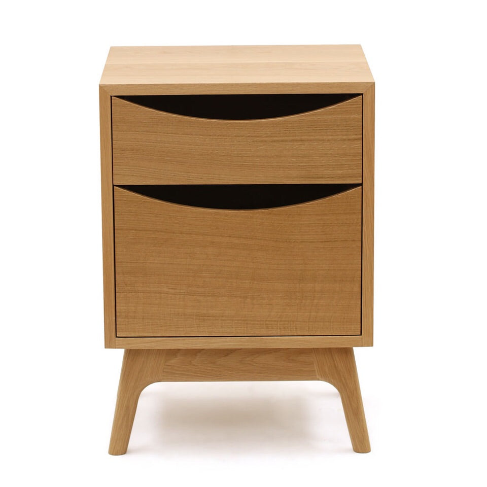 Mid Century European Oak Bedside Cabinet