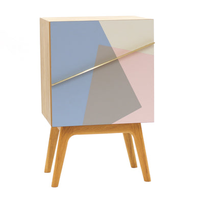 Mid Century Style Marquetry Cabinet in Oak