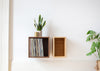 Solid wood Vinyl cube shelves